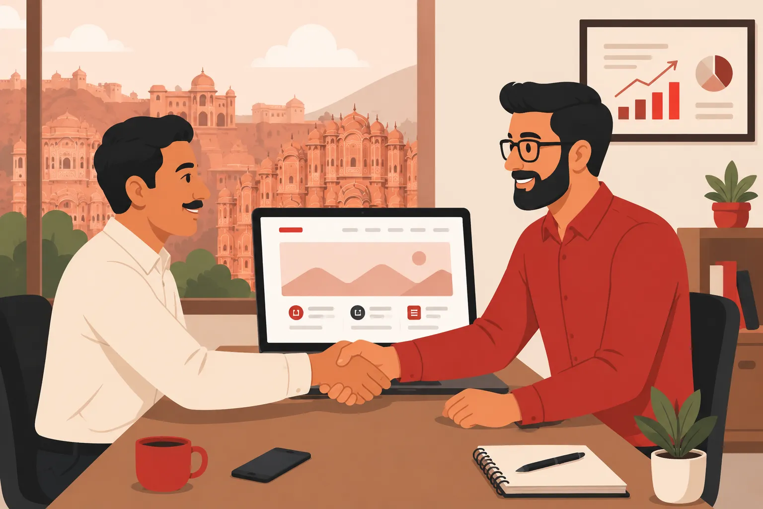 Website development cost in Jaipur base package illustration