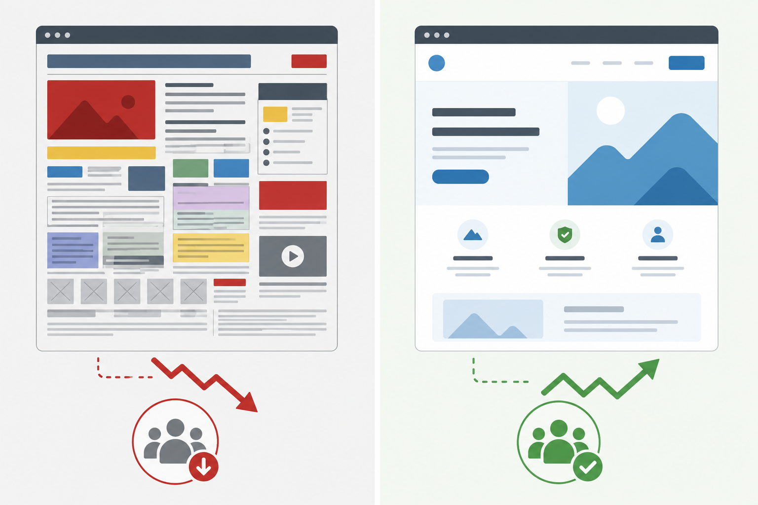 Cluttered-vs-clean-website-design Cluttered-vs-clean-website-design