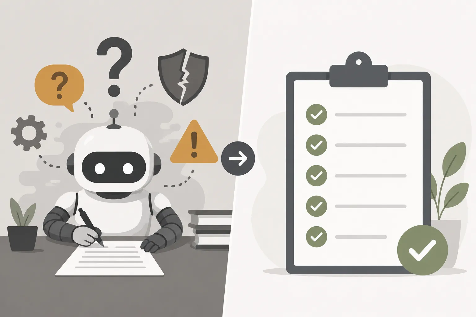 Content writing vs AI content accuracy gaps illustration