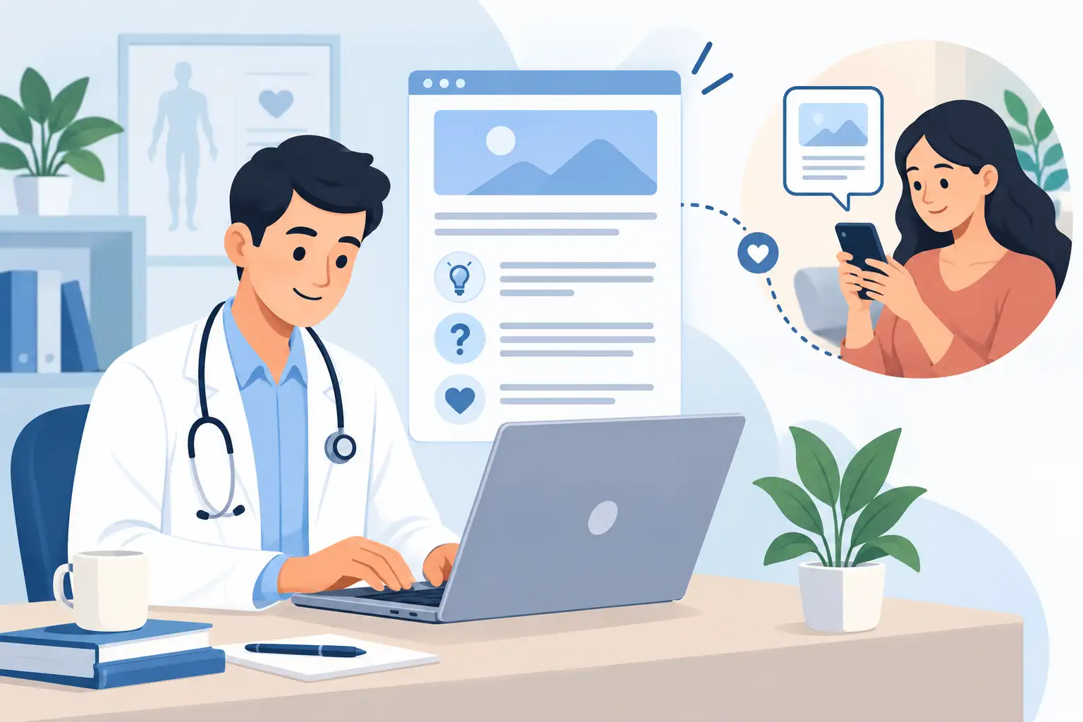 Doctor-Sharing-Digital-Health-Content